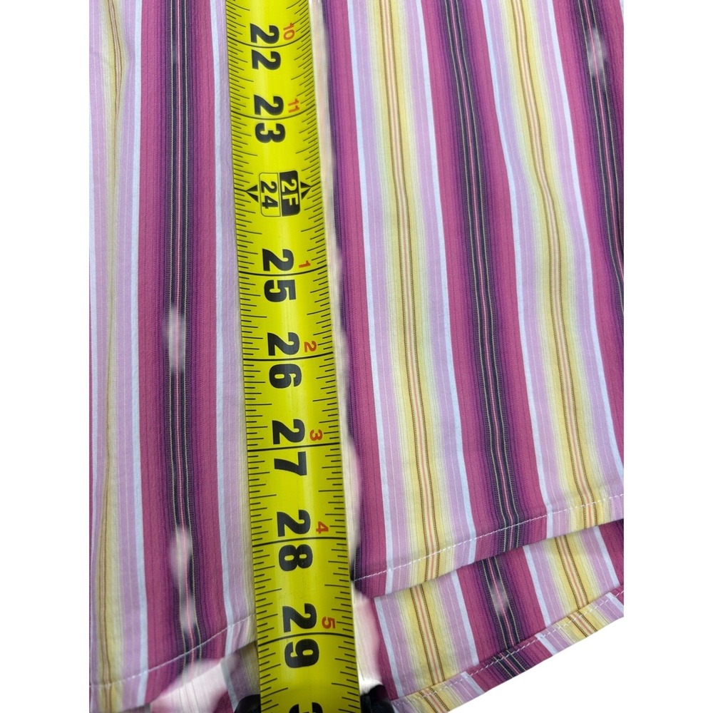 Savoia Cocktail Gordon Mitchell Shirt Mens 2XL Pink Yellow Flip Cuff Hipster - Picture 5 of 6